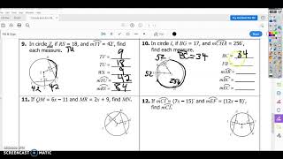 Chords and Arcs P2