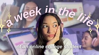 a week in the life of an online college student   (study vlog)