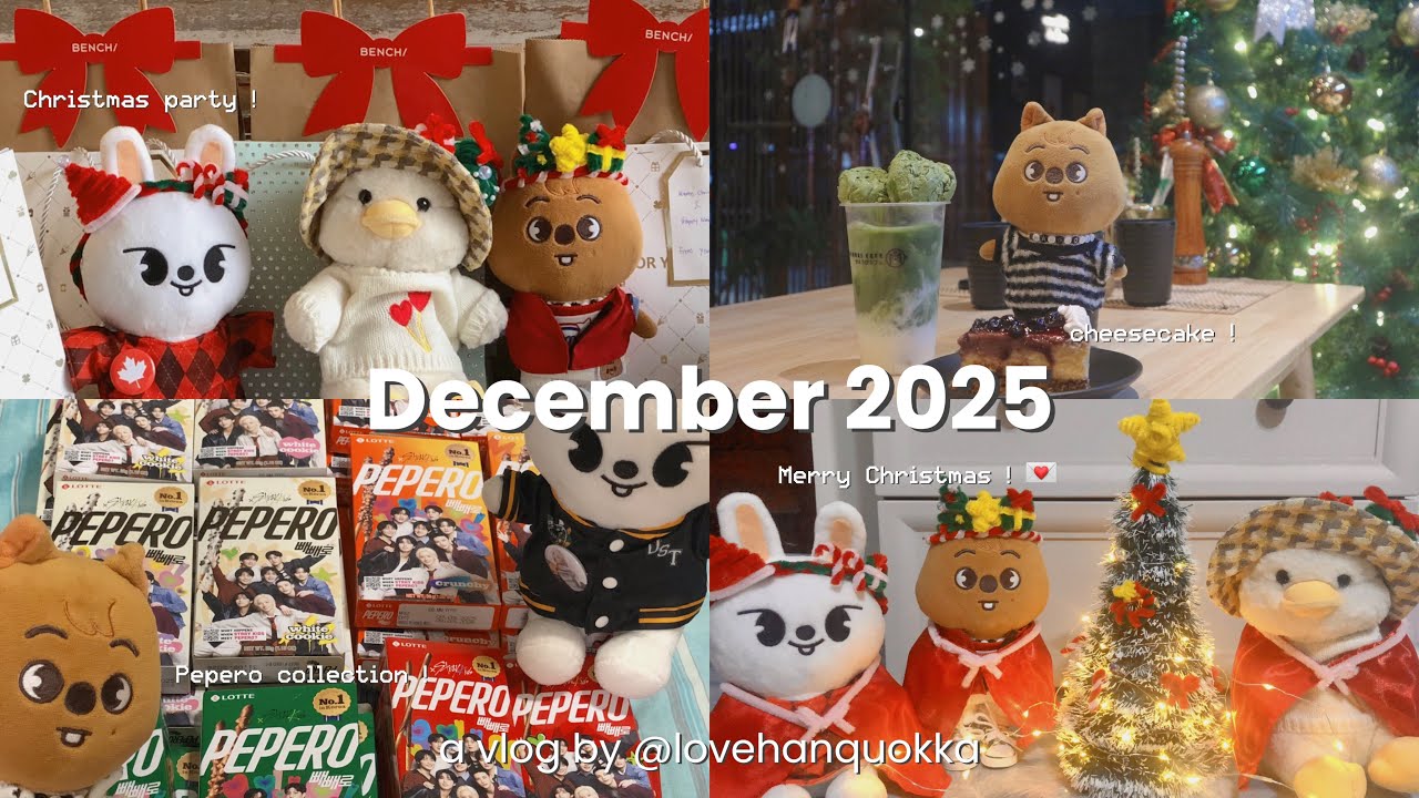 skzoo vlog 🎄: days in December 💌 Christmas party, watching skz-code, pepero unboxing. | stay vlog