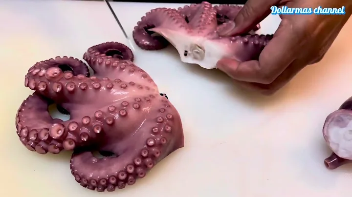 Cooking octopus for sushi or sashimi