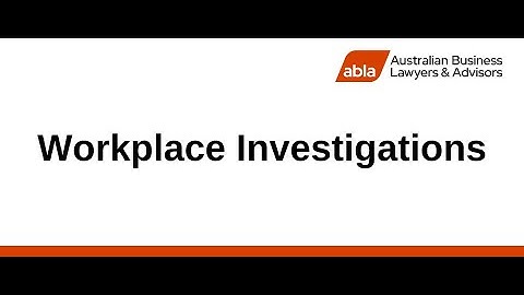Workplace Investigations