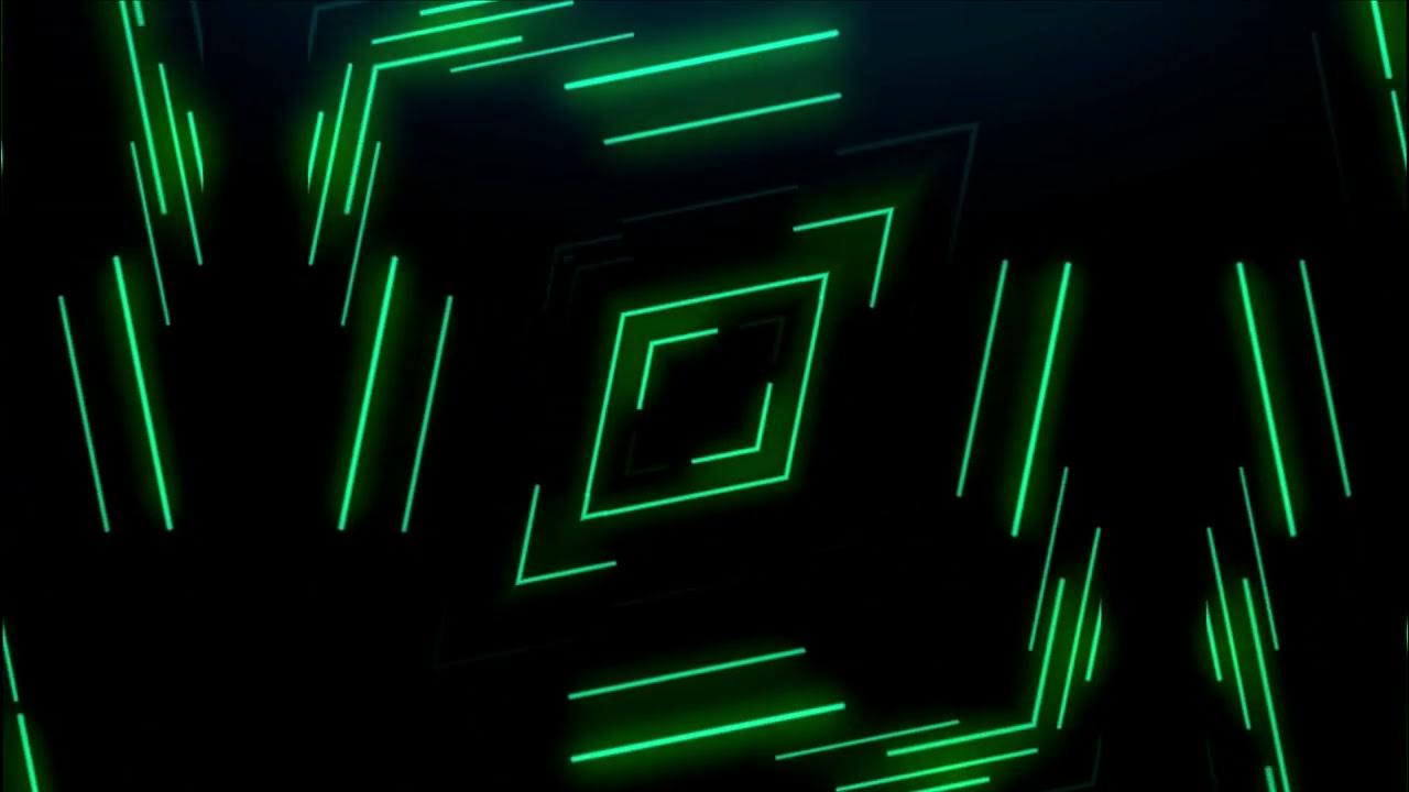 Neon Green Line Geometric looping video 4K 60fps YouTube