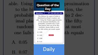 QOTD - IIT JAM MS 2019 Q23 #shorts