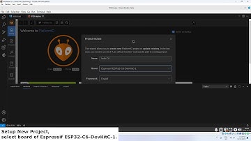 Install PlatformIO on Visual Studio Code to program ESP32-C6 in ESP-IDF.