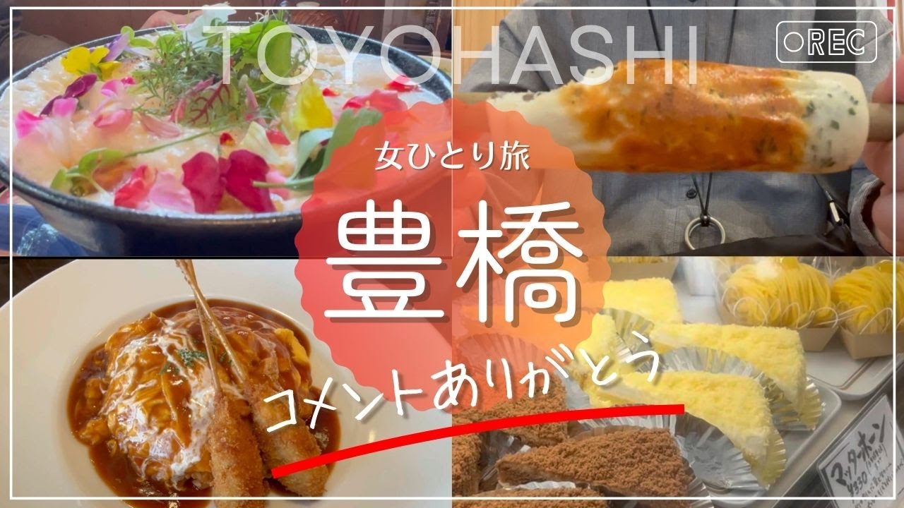 【女ひとり旅】豊橋に行きたくてウズウズ｜全部名産豊橋グルメ｜白いカレーうどん｜モーニングにケーキのサービス？｜愛知観光｜