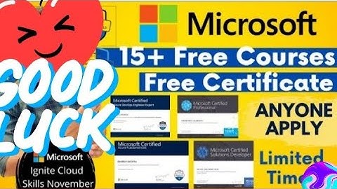 🔥🔥 Free Microsoft Certification Courses |Microsoft Ignite Cloud Skill Learn Top Skills And Certified