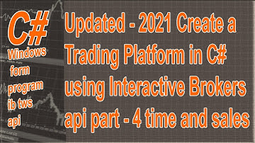 Build a Trading Platform in C# Part 4  -  Time and Sales