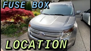 FUSE BOX LOCATION ON A 2011 - 2015 FORD EXPLORER