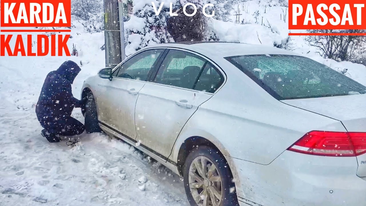 KARDA YUKARI KÖYLERE ÇIKTIK KALDIK! | VW PASSAT KAR SÜRÜŞÜ | SAVA KIŞ LASTİĞİ | VLOG