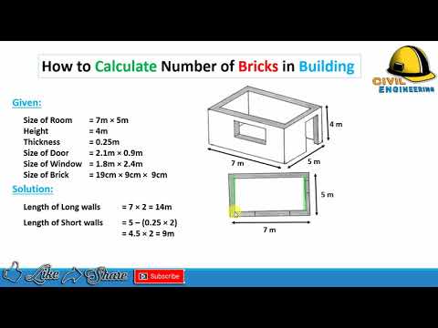 विटांची गणना: इमारतीतील विटांची संख्या कशी मोजावी | स्थापत्य अभियांत्रिकी