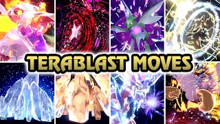 Pokémon Scarlet \& Violet - All Special Tera Blast Moves