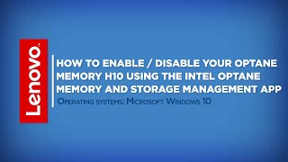 How To - Enable / Disable Your Optane Memory H10 Using the Intel Optane Management App screenshot 2