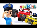 Fire Truck Song | Monster Truck Police Chase #appMink Nursery Song Educational Videos for Children