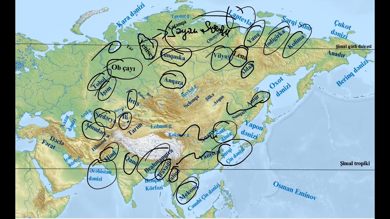 Avrasiya, Ṣimali Amerika və Cənubi Amerikanın daxili suları