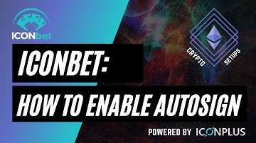 Iconbet- How to enable autosign - Cryptosetups flash tutorial