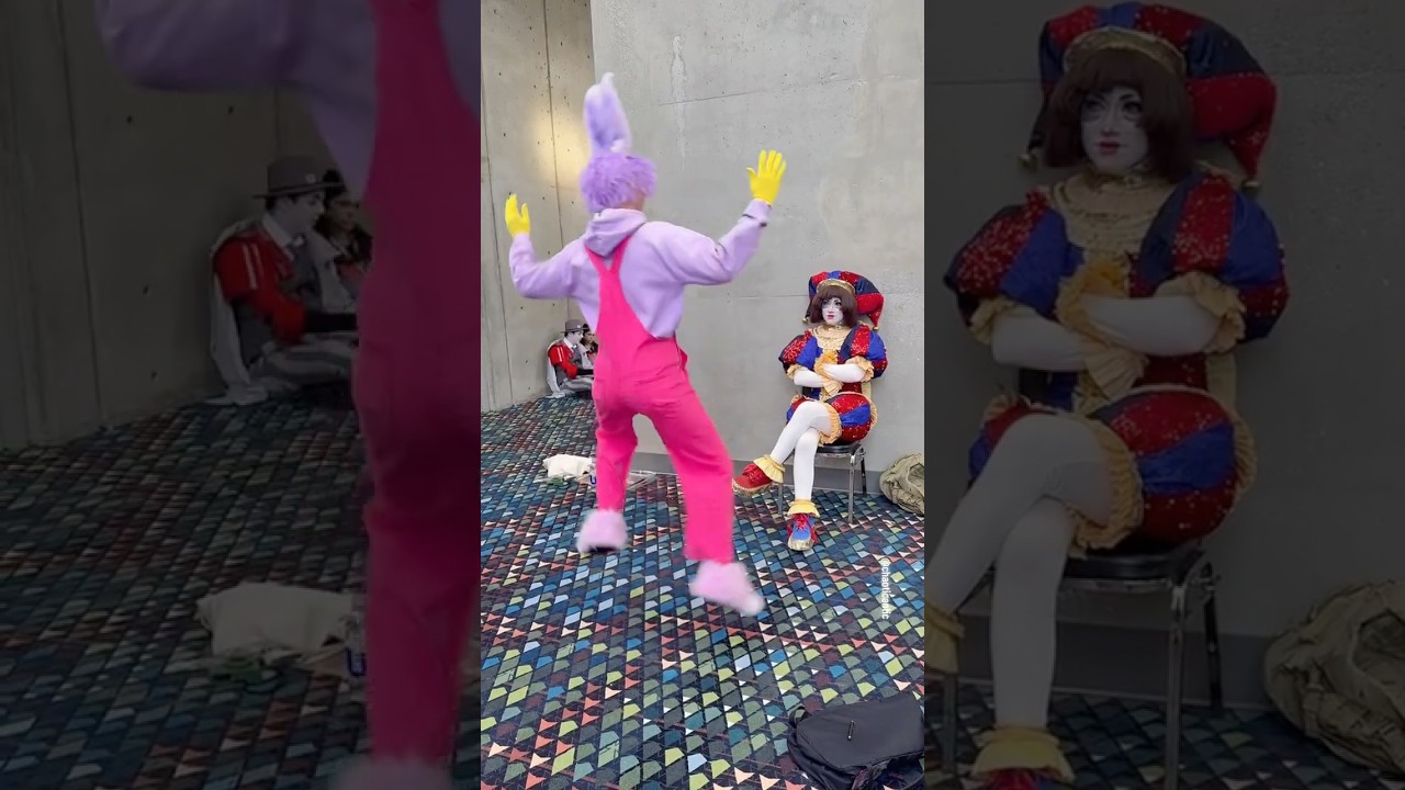 Dance for the jester🤡 #theamazingdigitalcircus #cosplay #tadc #cartoon #pomni #jax #makeup #clown