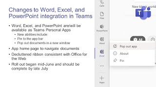 Changes To Word Excel And Powerpoint Integration In Microsoft Teams Youtube Changes To Word Excel And Powerpoint Integration In Microsoft Teams Youtube