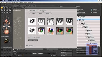 Tutorial Poser Pro 2010 Sketch Render for a Cartoon animation