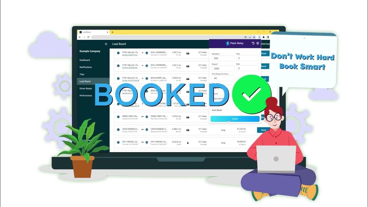 Flash Relay auto booker 🧠 Don't work hard BOOK smart! trucking 