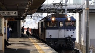 東海道本線8784列車(乙女坂～笠寺)EF64-1033+ホキ
