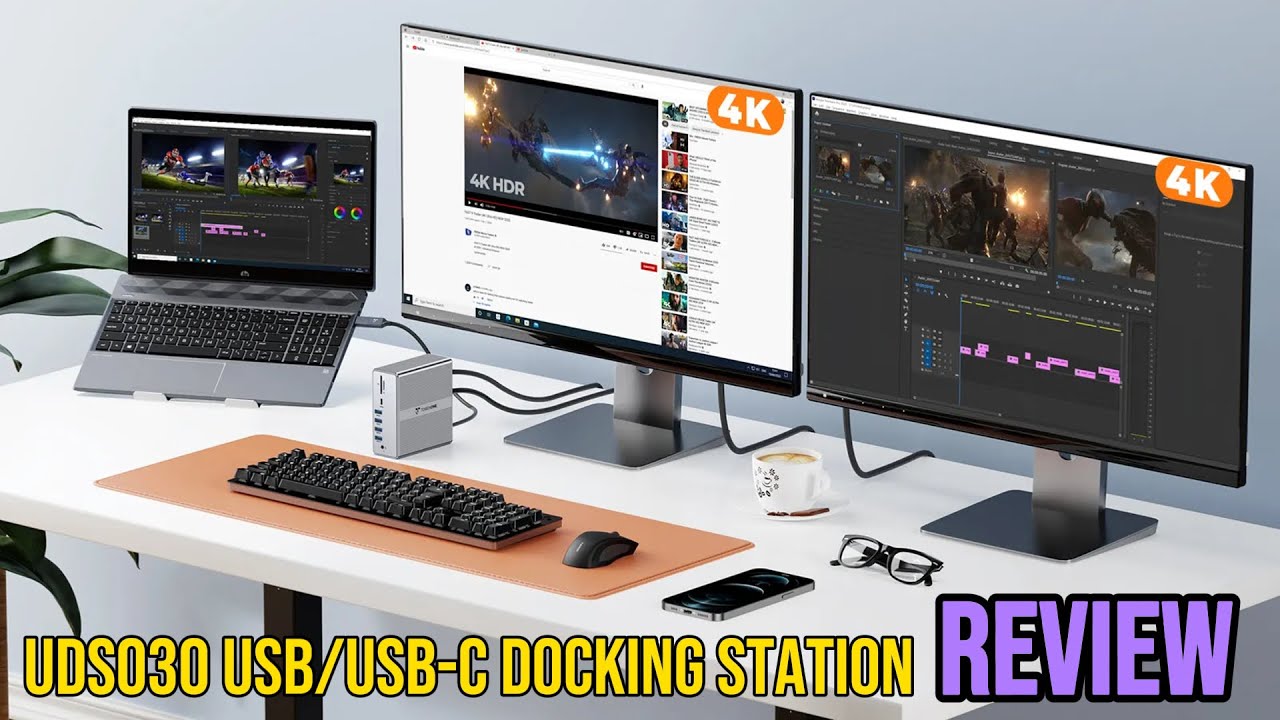 18-In-1 Docking Station USB 3.0 or USB-C Dual Monitor Universal