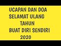 Download Lagu Ucapan dan Doa selamat ulang tahun buat diri sendiri 2020
