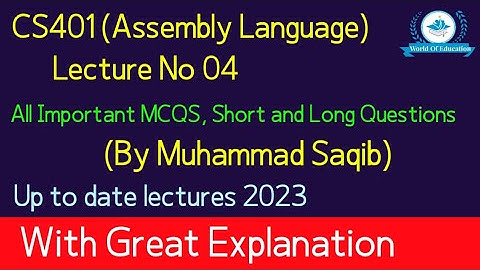 Cs401 lecture 4| cs401 lecture no 4 | cs401 short lectures|  cs401 short lecture 4| by Sir Saqib