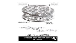 How to make Pavilion Structure w beams/columns Grasshopper & Rhino Parametric Architecture tutorials