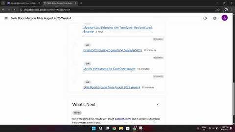 Skills Boost Arcade August 2025 Trivia 4
