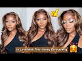 In love with this honey blonde highlight wig body wave lace wig tinashe hair