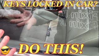 HOW TO OPEN a TOYOTA Without a Key.  FAST!  Do this if you get LOCKED OUT of your Toyota.