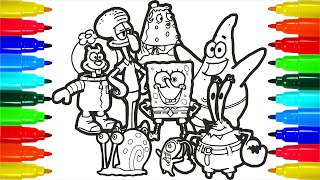 SpongeBob Together With Friends Coloring pages