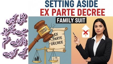 How to Set Aside Ex Parte Decree in Family Suit | Legal Procedure Explained in Pakistan