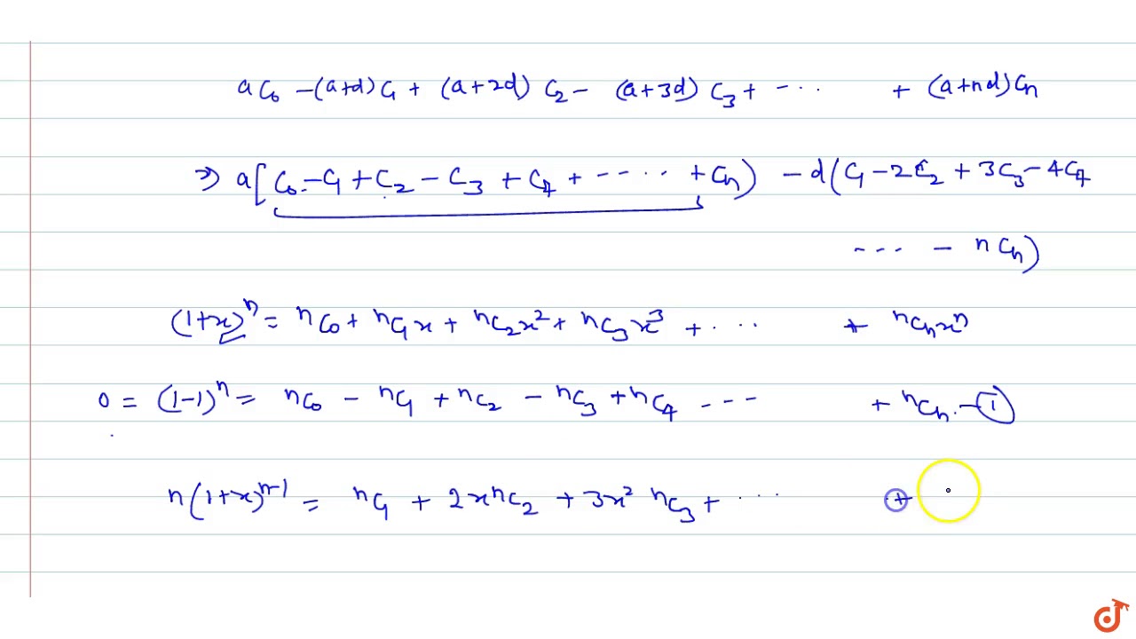 If C r Stands For nC r Then The Sum Of First n 1 Terms Of The if-c-r-stands-for-nc-r-then-the-sum-of-first-n-1-terms-of-the
