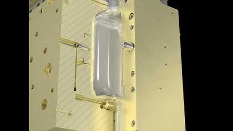 Blow-Fill-Seal process in detail as 3D visualization - bottlepack bottling plant