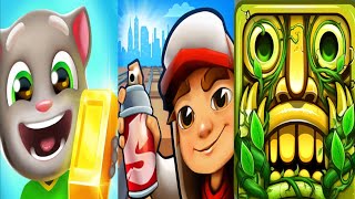 Talking Tom Gold Run 🆚 Subway Surfers Paris 🆚 Temple Run 2  screenshot 5