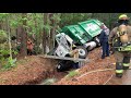 042621 FIREFIGHTERS WORK 2 HOURS TO FREE TRAPPED GARBAGE TRUCK DRIVER