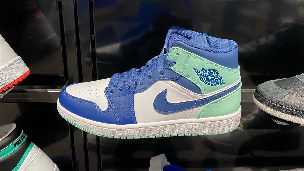 Air Jordan 1 Mid 'Blue Mint' 554724-413