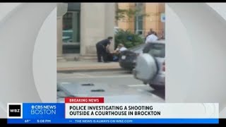 Police investigate shooting outside Brockton courthouse