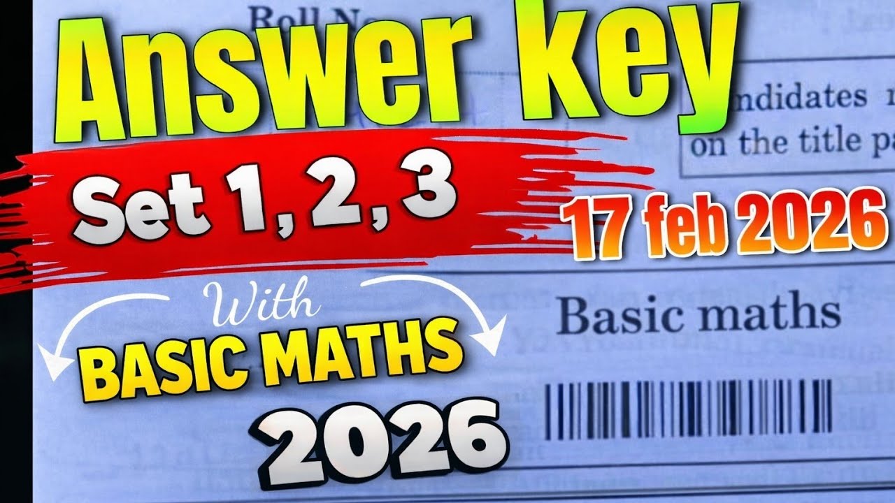 Set 1,2,3 basic maths paper answer key 2026 class 10 / CBSE board exam 2026 / maths paper solution26