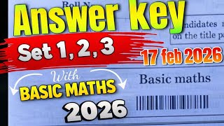 Set 1,2,3 basic maths paper answer key 2026 class 10 / CBSE board exam 2026 / maths paper solution26