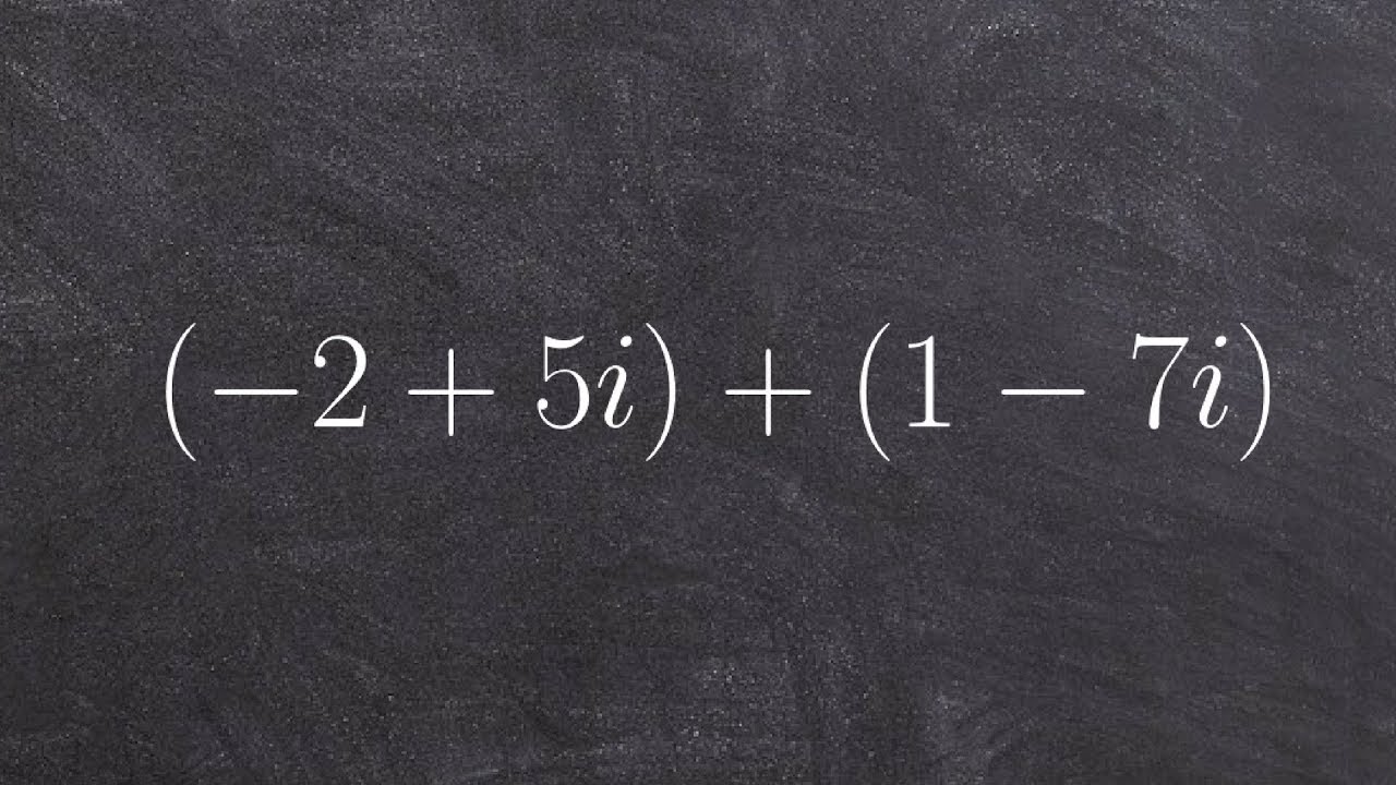 Algebra 2 - Tutoring Algebra 2 Adding and subtracting complex numbers ...