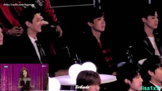 141203 EXO, BTS reaction to Girl's Day & Ailee Collaboration @MAMA 2014