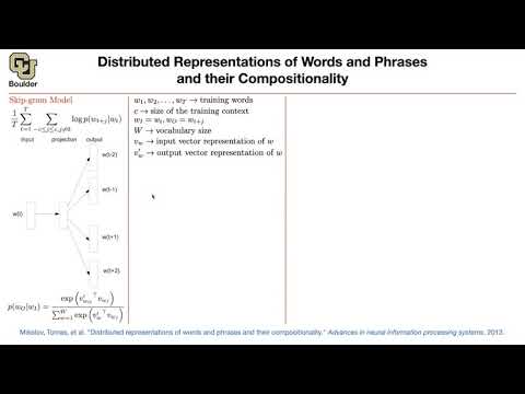 Word2vec (Continued) |