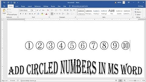 How to add circled number in ms word | @msoffice-307