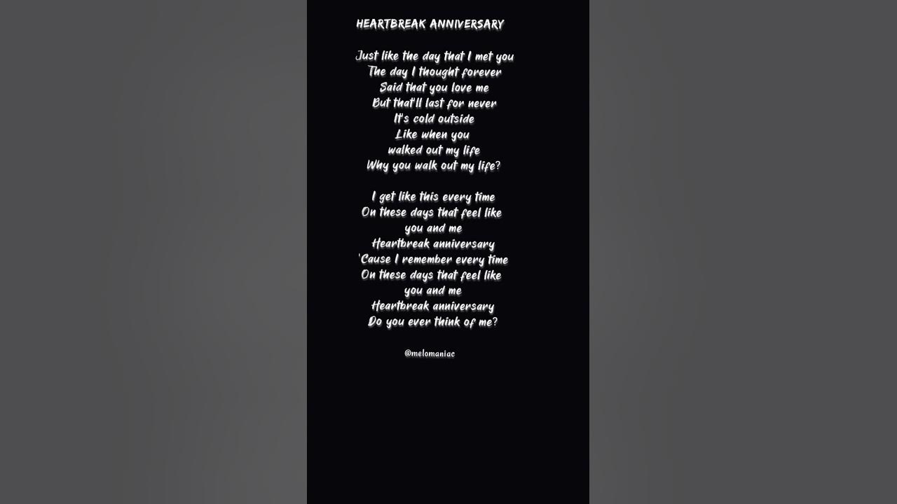 GIVĒON - Heartbreak Anniversary lyrics🎶 #giveon #music #lyrics #explore #hit #foryou GIVĒON - Heartbreak Anniversary lyrics🎶 #giveon #music #lyrics #explore #hit #foryou