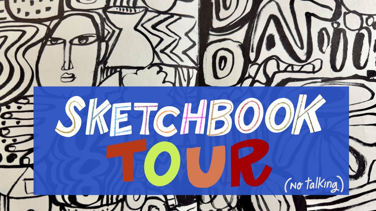 Completed Sketchbook Tour #1 NO TALKING - YouTube