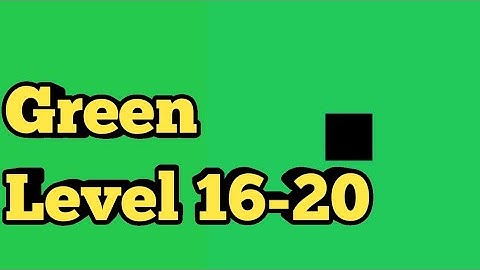 Green Level 16 17 18 19 20 Green Puzzle Game|Bart Bonte Game Walkthrough