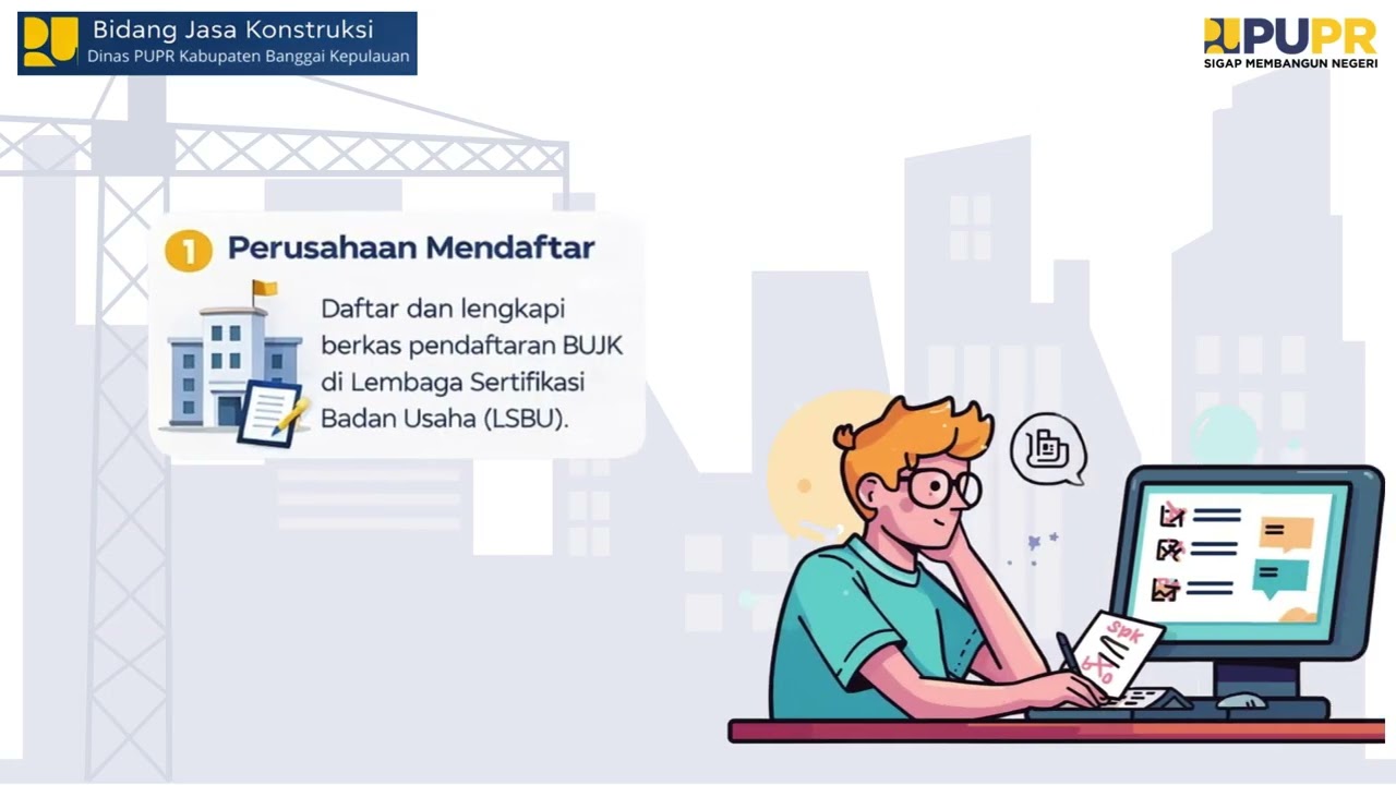 Ilustrasi Alur Pendaftaran Badan Usaha Jasa Konstruksi