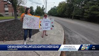 Car wash benefitting Limitless Adaptive Cheer Squad held in Loveland